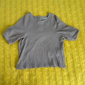 Madewell Taupe Top - Back Button Details